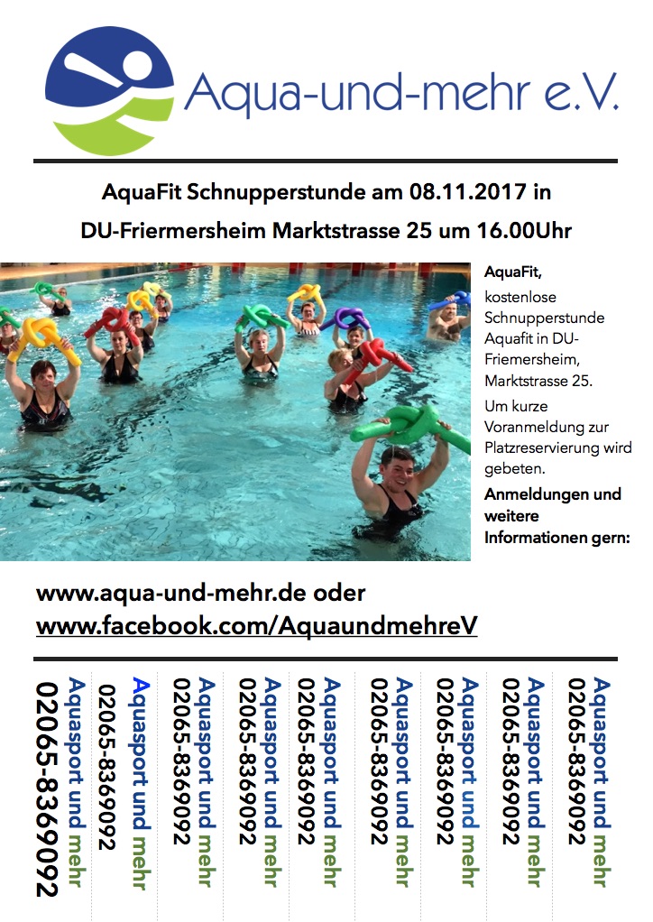 Aqua und mehr e.V. - Schnupperstunde AquaFit 2017
